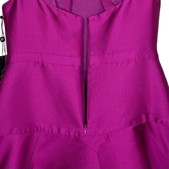 NWT Adrianna Papell Jacquard Party Dress in Cosmo Pink Size 12 - Picture 13 of 13